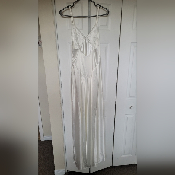 Ivory Silk Slip Dress - Picture 8 of 9